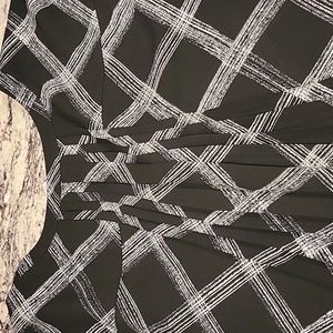 NYDJ black and white blouse large